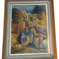 Huile sur toile signée Léon