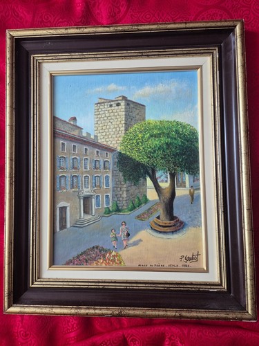 Huile sur toile vence place - sur,