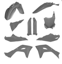 Acerbis Full Replacement Body Kit - Gray 2983570011 W/ GREEN FRONT FENDER/PLATE
