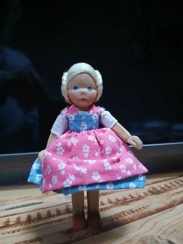 Poupee bois doll bavarian - doll,