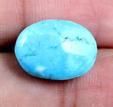 Pierre précieuse ovale en vrac naturelle bleue de l'Arizona 12,55 carats cert...