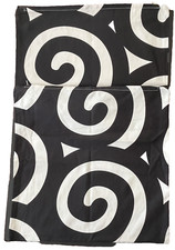 2 IKEA TRÄDKLÖVER Pillow Covers 20" Black White Swirl Square 102.812.69
