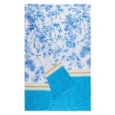 Tissu d'ameublement Bassetti Granfoulard Ibiscus Tattoo B1 - motif feuil