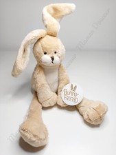 Peluche/Doudou Lapin Beige Blanc Yeux Bouche Nez Marron 30cm Bunny Friend Action