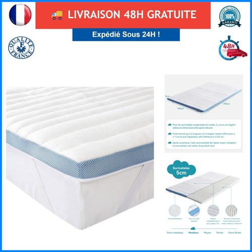 Surmatelas mousse mémoire - mousse, à