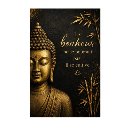 Plaque bouddha doré 20 - doré,