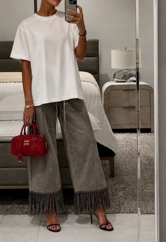 Jean baggy wide leg - leg, customisé