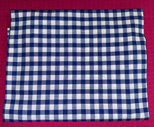 Tissu vintage coton vichy bleu