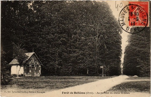 Old postcard foret belléme - foret, de
