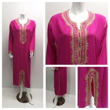 Caftan Robe Maxi Marocain Abaya Dubaï Arabe Farasha.rich Cotton.fits GB