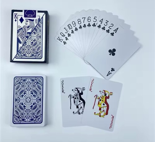 Jeu cartes poker bleu - jeu, de