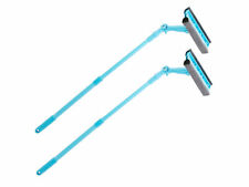 2 lave-vitres articulés télescopiques avec éponge et raclette - Sichler Haushal