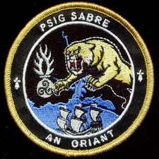 GENDARMERIE / PSIG SABRE AN ORIANT - LORIENT BRETAGNE - TISSU
