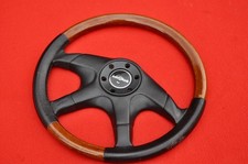 Volant combiné cuir et bois