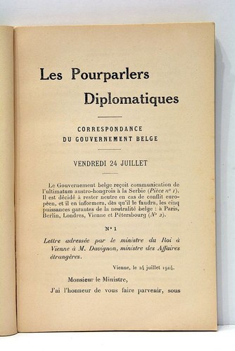 Les pourparlers diplomatiques - les,