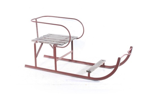 Ancien sled métal bois - ancien,