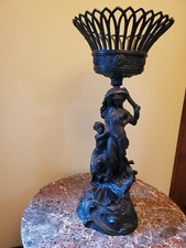 Maitland Smith Bronze Jardiniere Figure 2253-541 Flower Planter iron metal lady