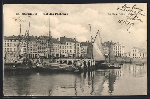 Cpa ostende quai des pecheurs - cpa, ostende,