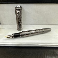 New Writers Kipling Series Metal Grey Color M nib Fountain Pen No Box
