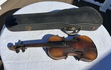 Antique violin Mother Of Pearl Inlay  Stradivarius Fine Copy For Parts Or Repair