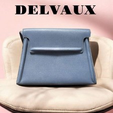 DELVAUX tote bag, leather, light blue