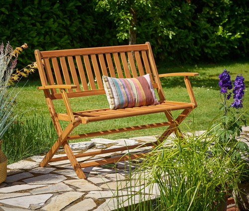 Banc jardin pliable bois - de,