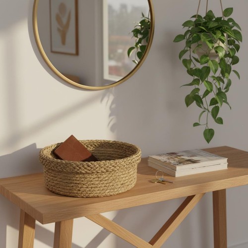 Panier rangement jonc - de,