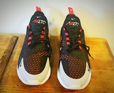 Nike Air Max 270 Mens Size 11.5 Black Bright Crimson AH8050-015 Athletic Shoes