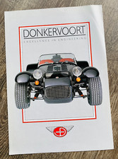 1990 Donkervoort Lotus Brochure Catalog, UK/England (4 Sided) Lotus 90