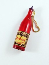 KEYCHAIN - Miniature - "FIERY" WINE - 3D Bottle - Vintage 1960s -
