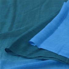 Écharpe châle neuve sanskriti deux nuances pure laine d'agneau étole bleu cha...