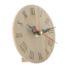 Horloge murale ancienne design rétro en bois silencieuse analogique décoration