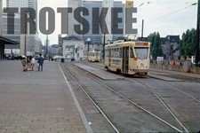 35mm Slide BELGIUM Brussels Bruxelles Tram Strassenbahn 7101 1972 Original