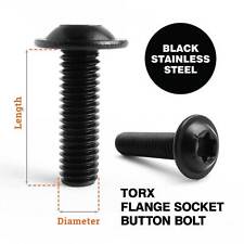 M4 M5 M6 M8 A2 BLACK STAINLESS TORX SOCKET FLANGED BUTTON HEXALOBULA HEAD SCREWS