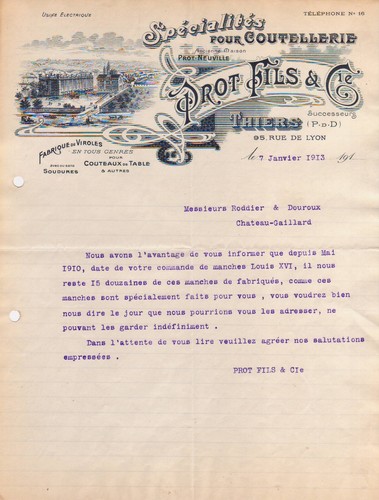 Thiers lettre prot fils - -,