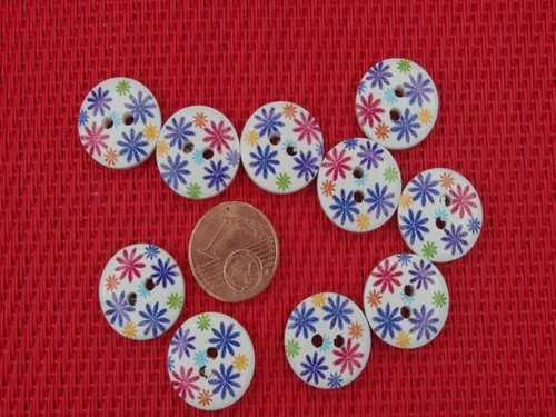 Lot boutons bois - de, 20