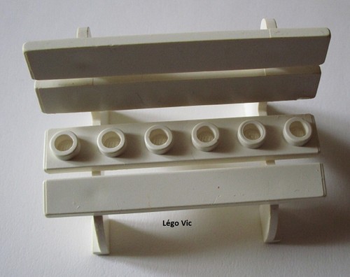 Lego 2041 bench seat white - lego,