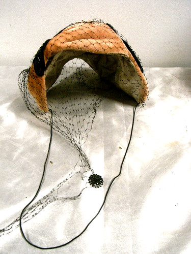 Ancien chapeau velours - ancien, rose