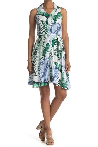 Papillon leaf print sleeveless - papillon,