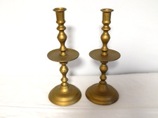 OLD pair of BRONZE CANDLE HOLDERS