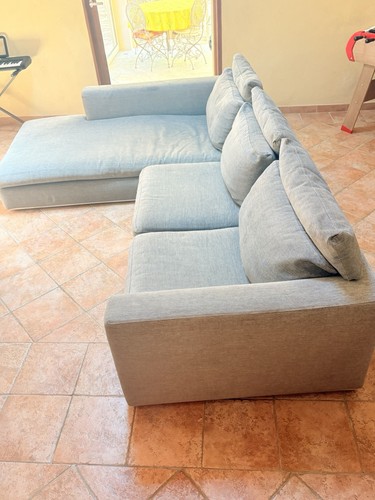 Canapé angle tissu gris - d’angle,