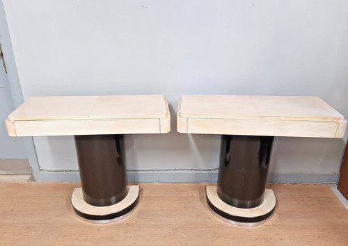 Consolesart deco en - en, bois