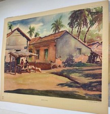 Vintage 1951 ~ Siesta Time ~ 19"x22" Artwork By Stanford Stevens Signed / N 768