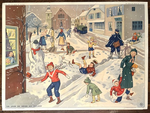 Ancienne affiche scolaire - 📫,