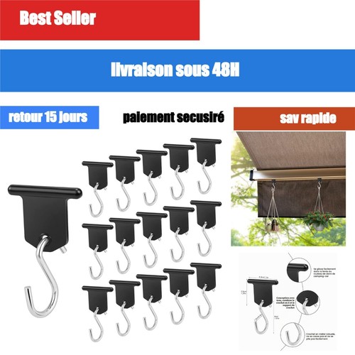 Crochets auvent camping - -car, 16