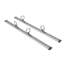 2 rails arrimage - longueur 61cm - Aluminium - 7 trous de Fixation - Rail réglab