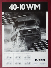 5/1987 PUB IVECO 40.10 WM 4X4 LIGHT SUPPORT VEHICLE TRUCK TRUCK SPANISH AD