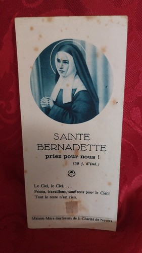 Relique sainte bernadette - relique,