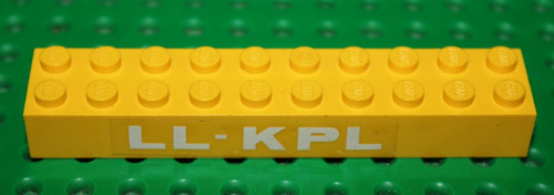 Brique jaune 2x10 lego brick - brique,