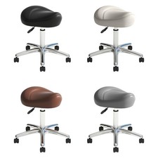 Tabouret de selle ergonomique en cuir PU, réglable en hauteur, multifonction,
